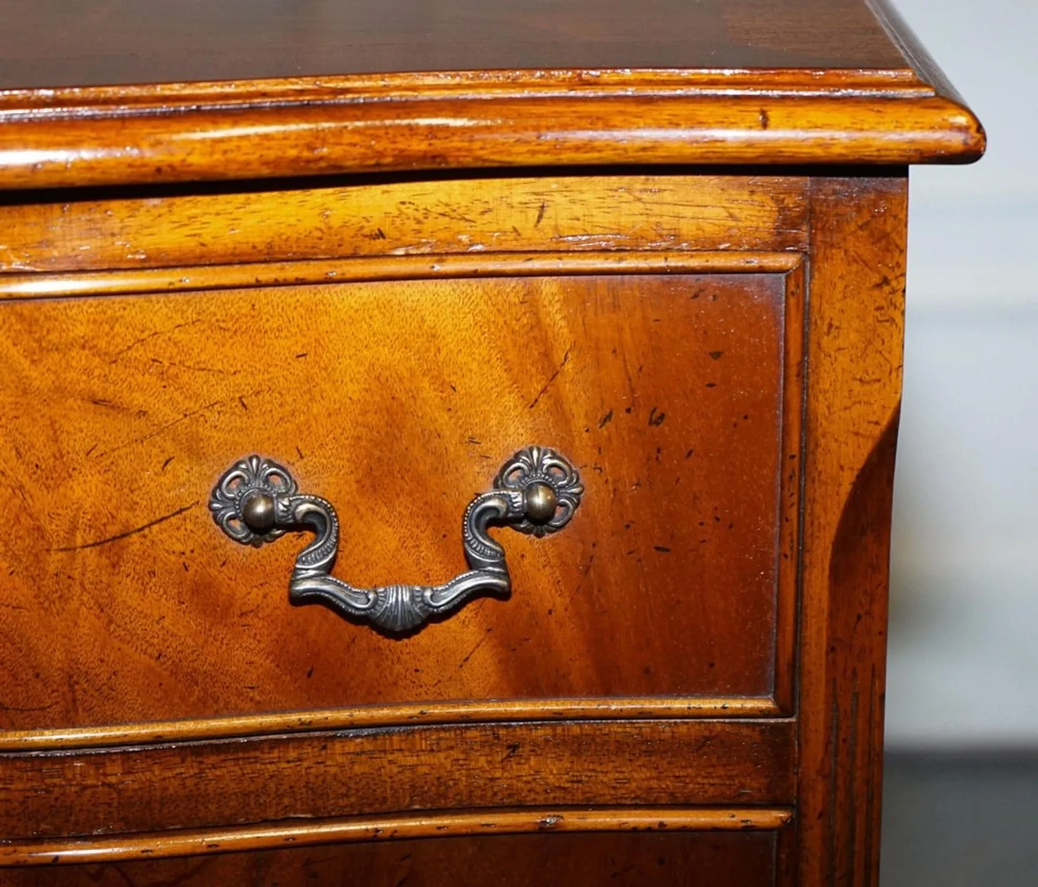 Georgian Style Bedside Tables with Drawers, Set of 2