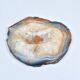 Vide-poche en tranche d'agate cristal bleu vintage cendrier 1960