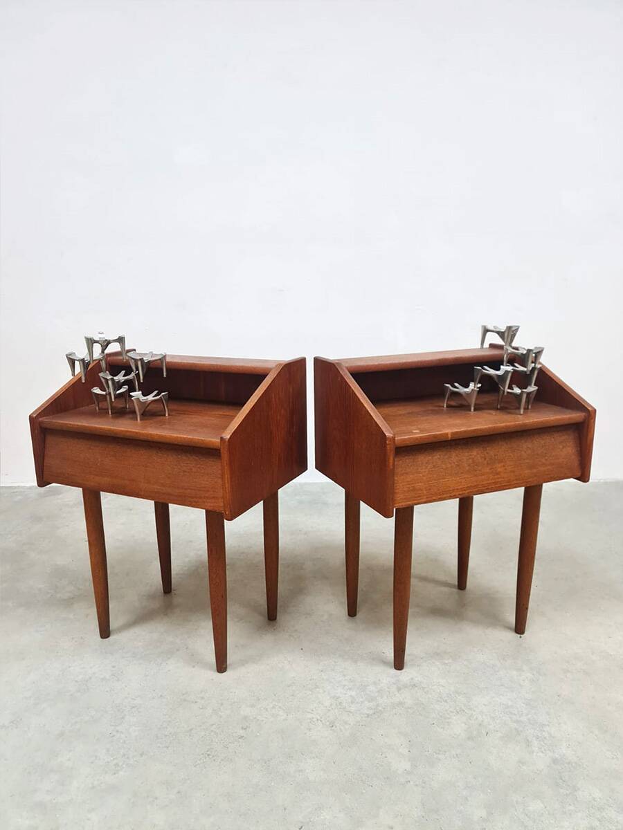 Vintage Danish design night stands cabinet 1960