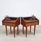 Vintage Danish design night stands cabinet 1960