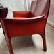Cognac CAB Cassina 2-seater leather sofa