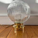 Table lamp with vintage xxl globe