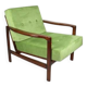 Brown vintage wooden armchair, pea green, design by Z. Bączyk - 2 pieces available