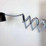 Grey Industrial Scissor Wall Lamp from Elektroinstala, 1960s