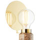 Lampe de table laiton et marbre noir