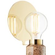 Brass table lamp and marble black