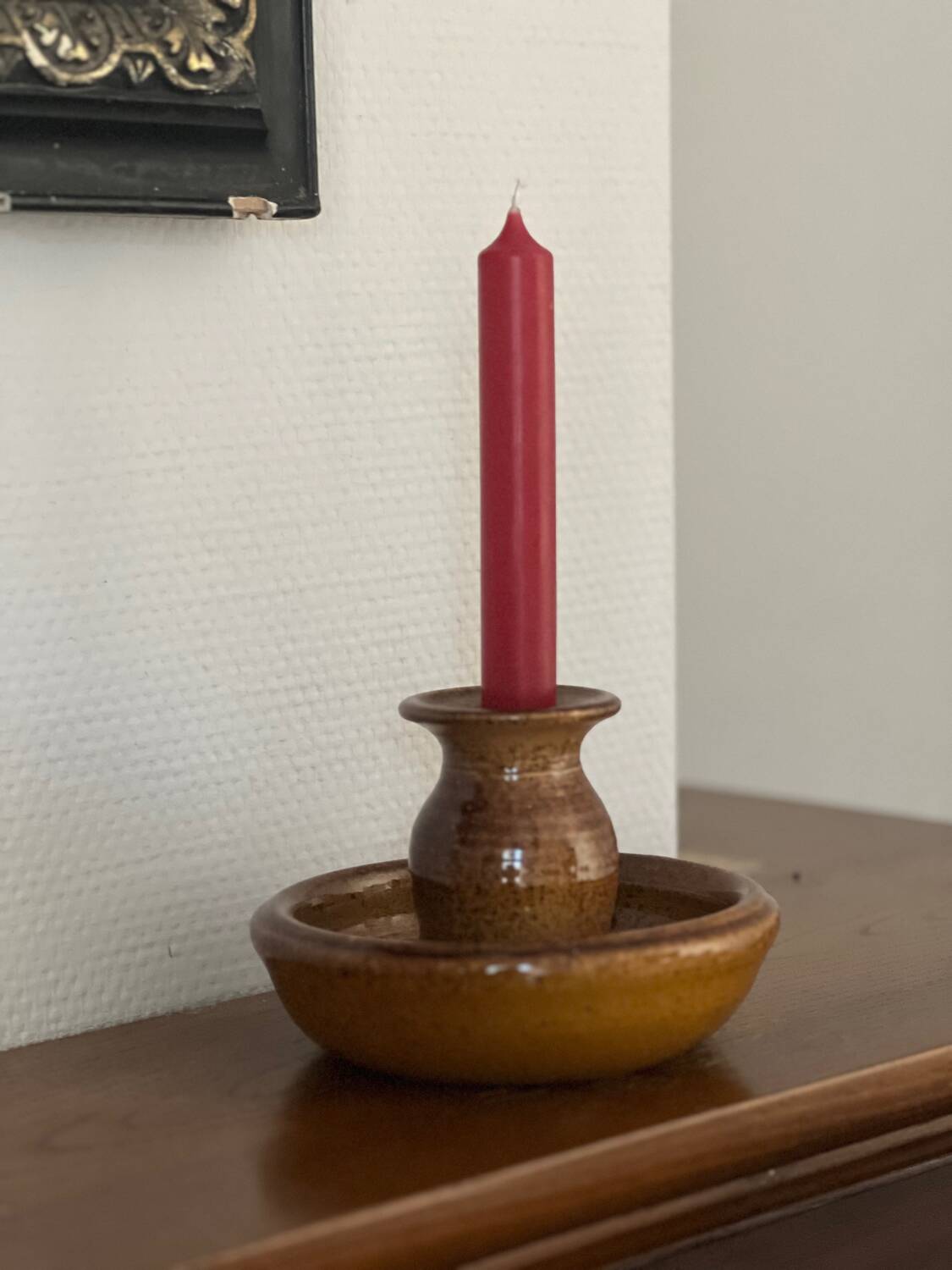 Vintage signed candle holder