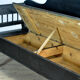 Antique pine drop-top bench, 1900s