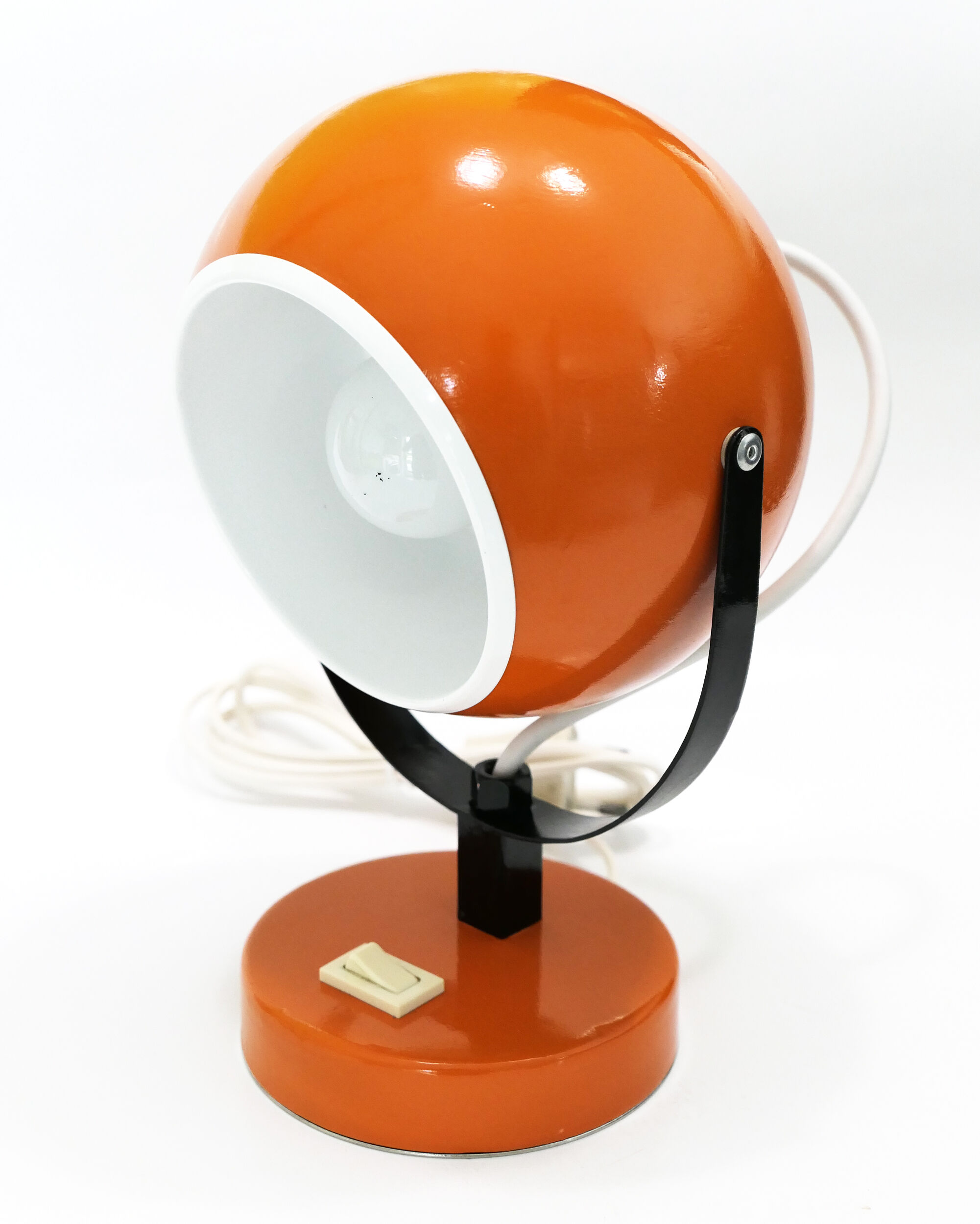 Lampe à poser eyeball spage age 1970's orange