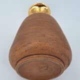 Vase en grès chamotté brut émaillé d'or, Italie, Bitossi pour Raymor, circa 1960/1970