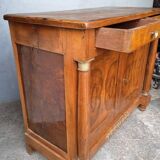 Buffet Empire period bronze marquetry walnut and fruit tree