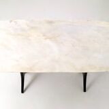 Coffee Table Attributed to Guglielmo Ulrich with Carrara Marble Top