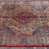 Handmade persian carpet kirman 373 x 178