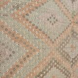 Oushak Vintage Turkish  wool Kilim Rug sku1886