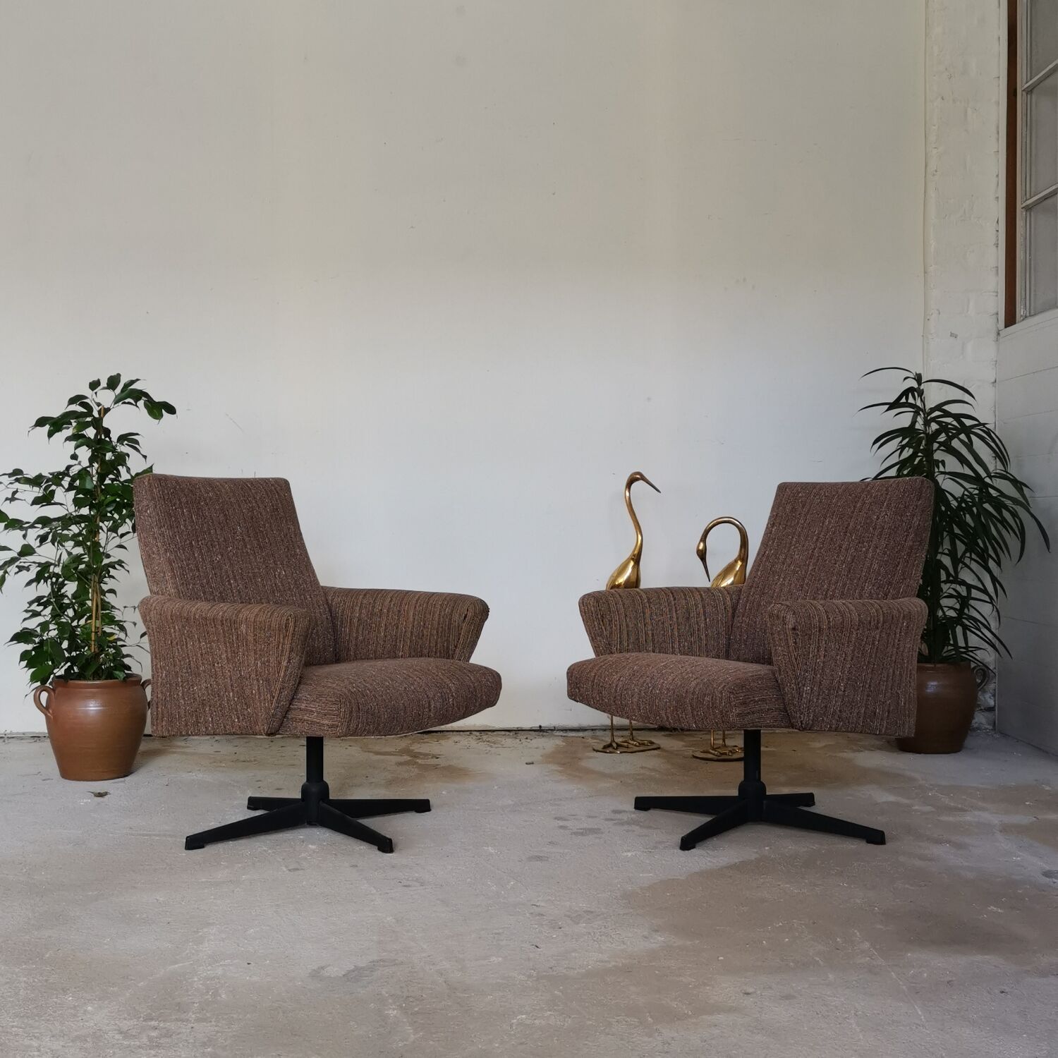 Pair of Czechoslovak swivel chairs year 70