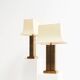 Pair of Large Brass Table Lamps by Willy Daro, Belgium, 1970s