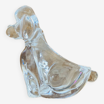 vide poche / presse papier chien  cristal de Vannes