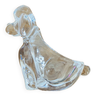 empty pocket / paperweight dog crystal from Vannes