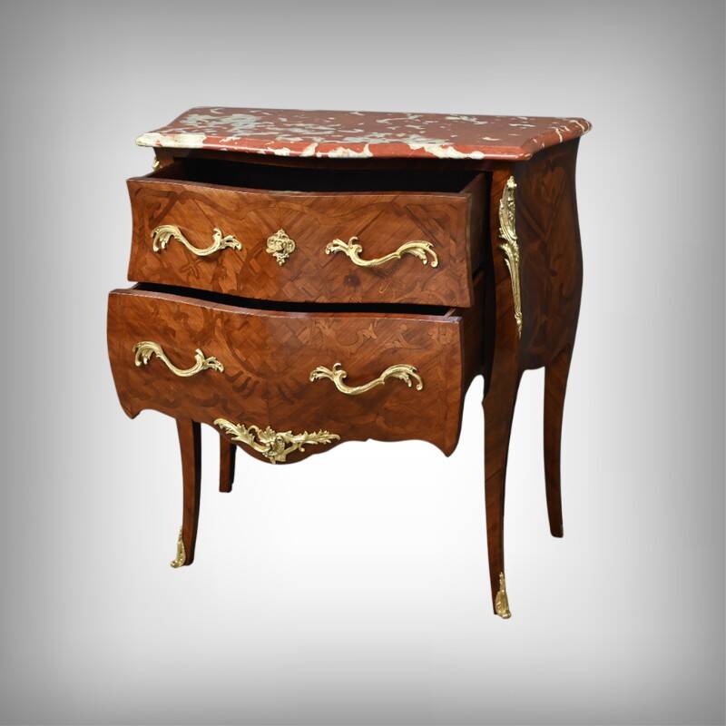 Mahogany chest of drawers, Louis XV style – 1st part of the 20th century