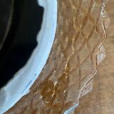 Lot de trois plafonniers en verre art déco