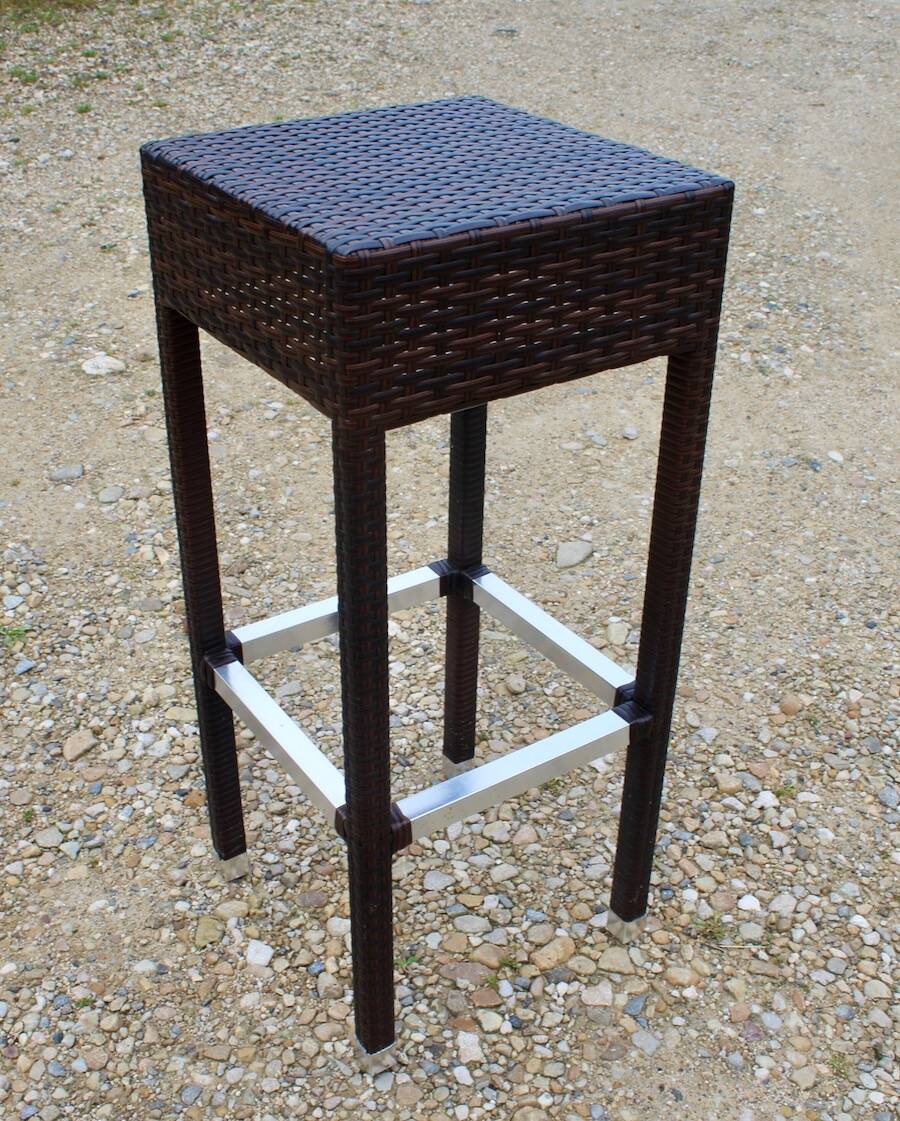 Garden furniture a standing table and 4 stools