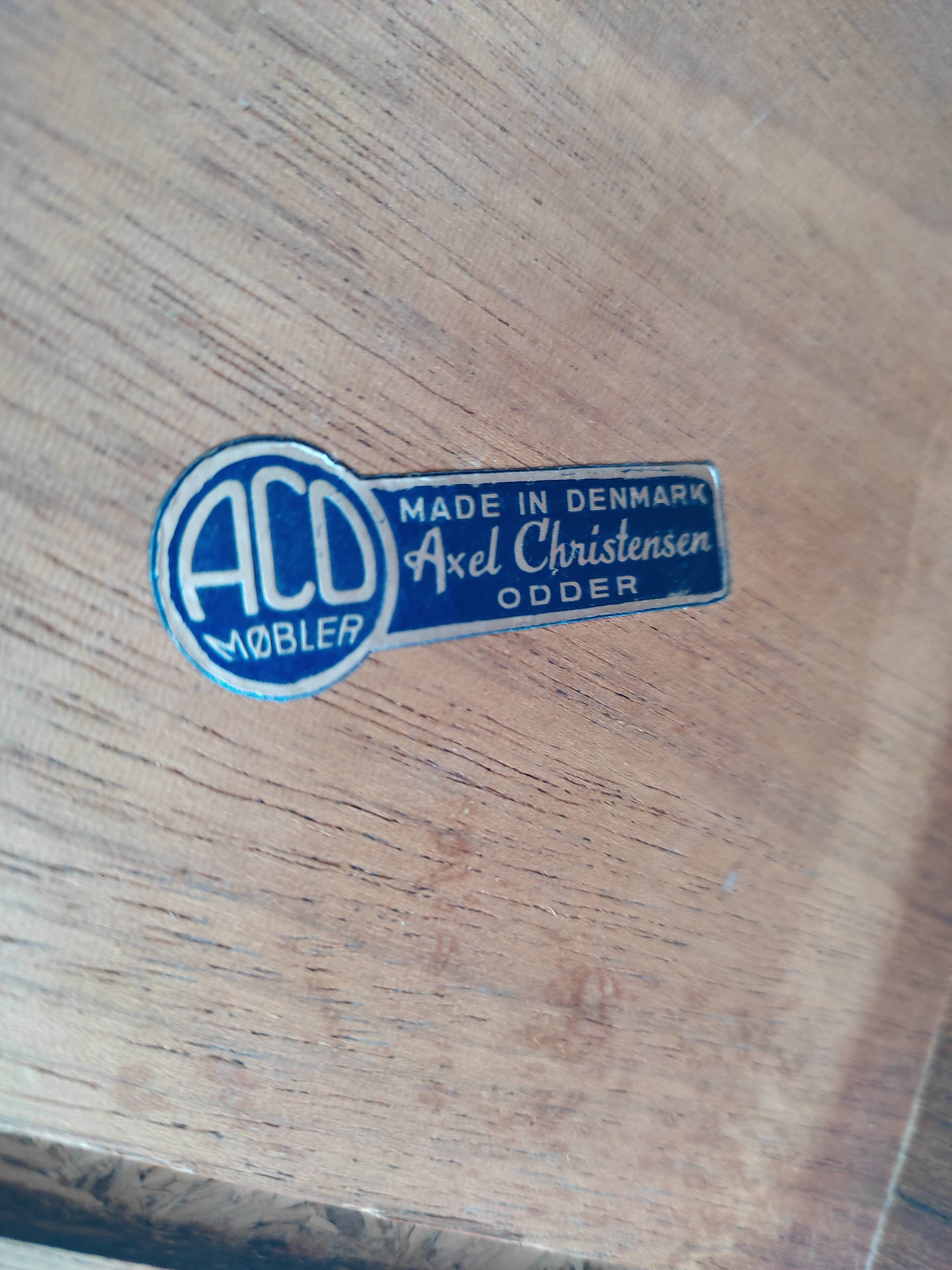 Scandinavian teak row by Axel Christensen for ACO Mobler