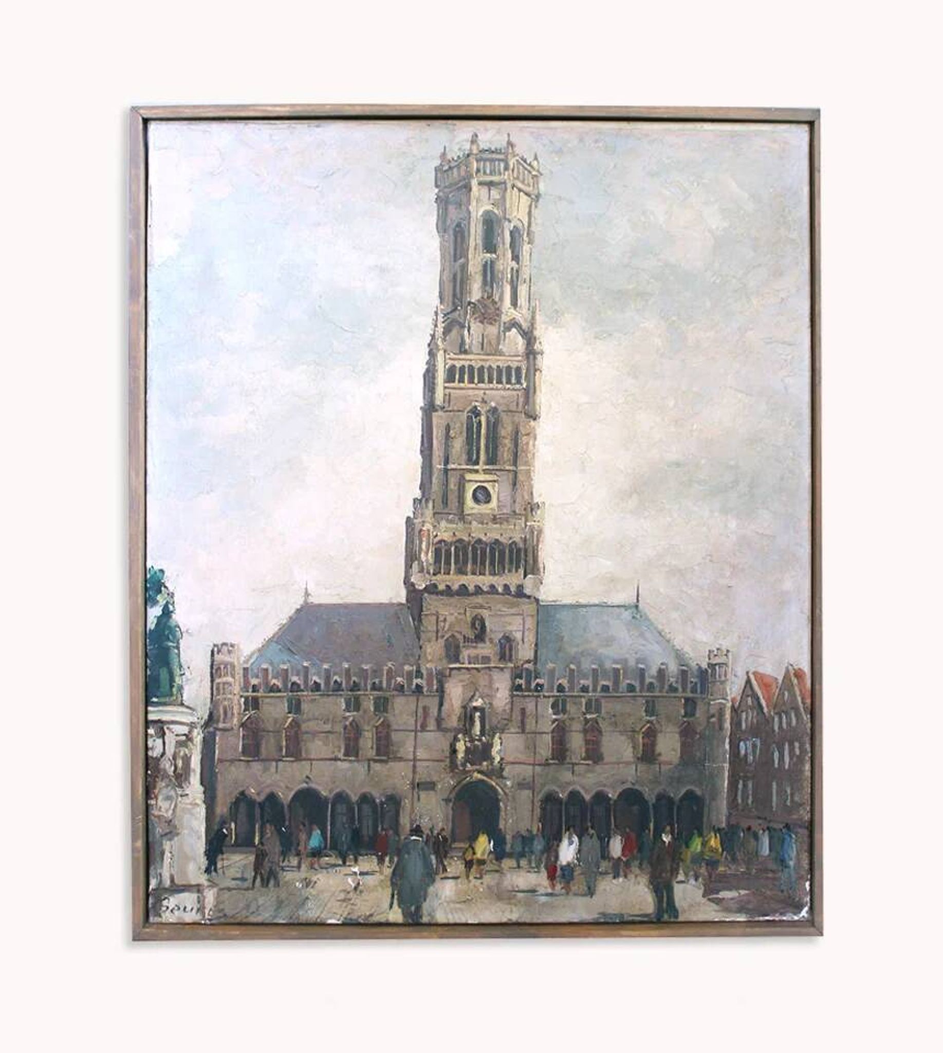 Mid-Century oil painting from Bruges