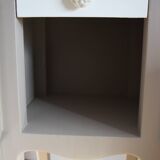 Pair of painted wooden bedside tables