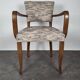 Restored bridge armchair with Nobilis fabric