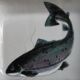 Plat en faience a decor de poisson