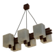 1960s Scandinavian suspension light in teak and perspex.