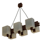 Suspension scandinave des années 60 en teck et perspex