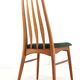 Suite de 6 chaises Niels Koefoed 'Eva' - design danois en teck - vintage