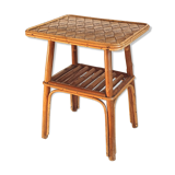 Vintage rattan side table