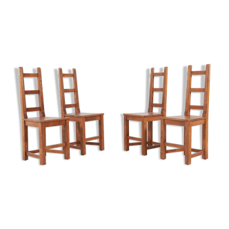 Set de 4 chaises suédoises en noyer par Sven Larsson