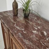 Antique Louis 16 style sideboard, marble