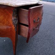 Chest of drawers marquetry marble top