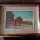 Landscape painting on tablet, 1950s, Italian school