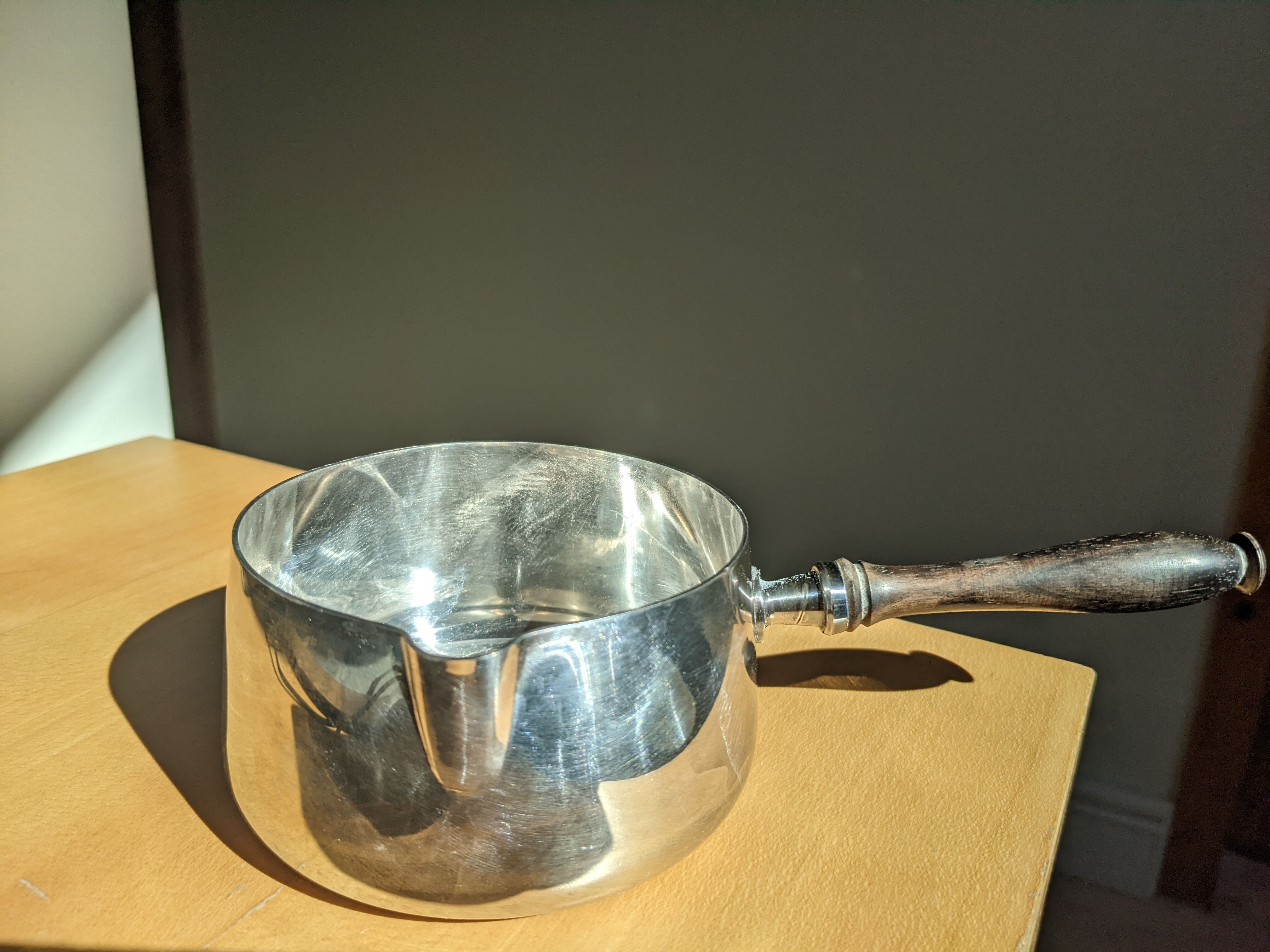 Silver metal sausage