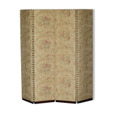 Large screen by George Smith in hardwood and floral fabric.