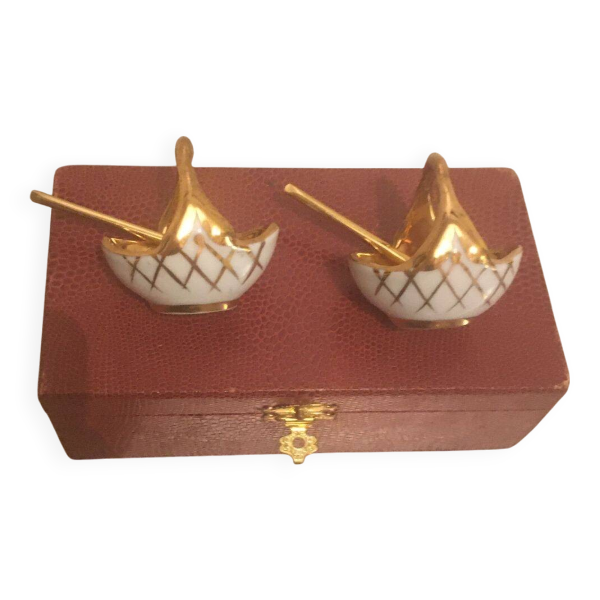 Paire de salerons Limoges