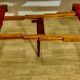 Round table style louis xv, marquetry of rosewood, possibility of extensions.