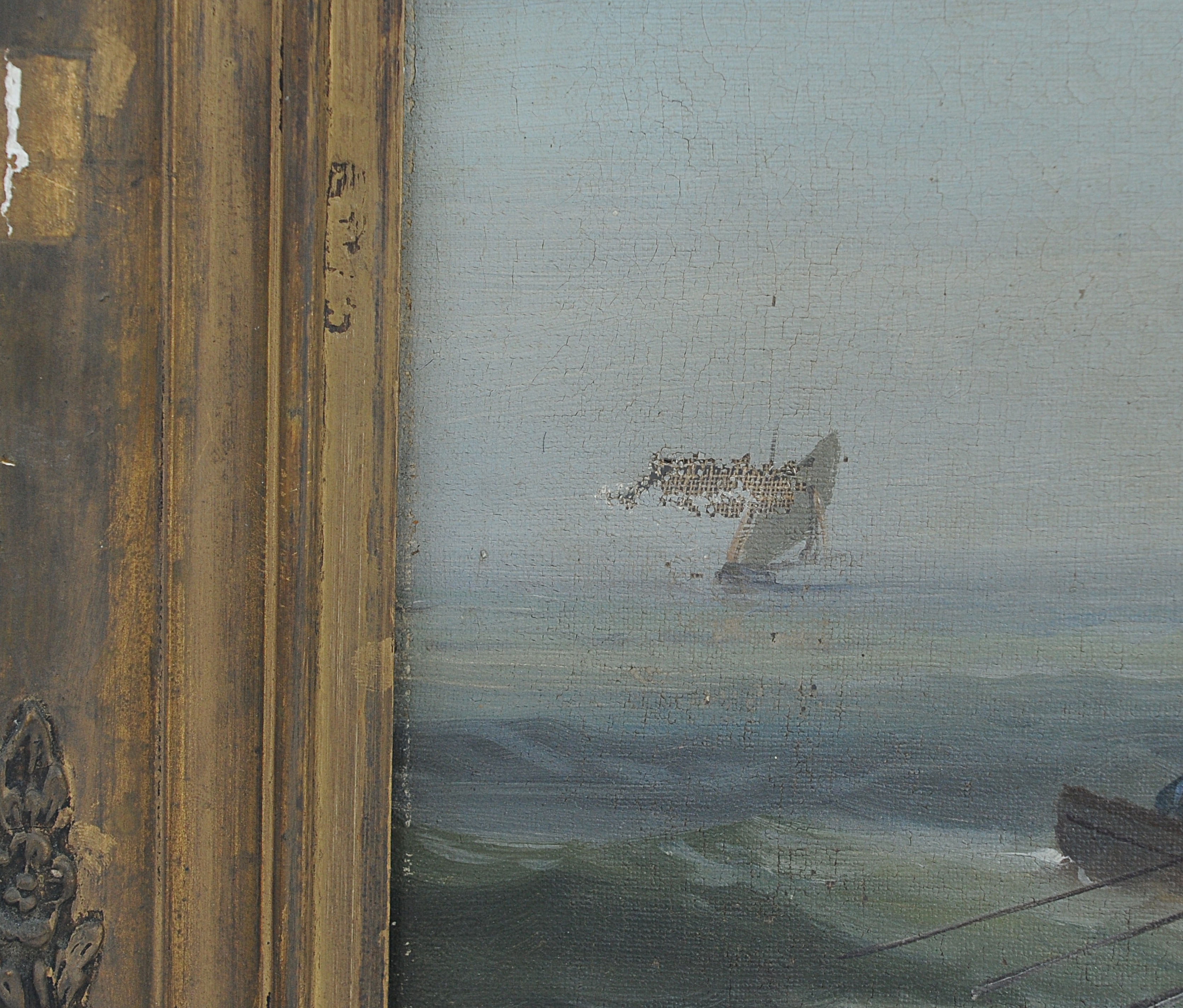 Pair of oils on canvas representing port scenes