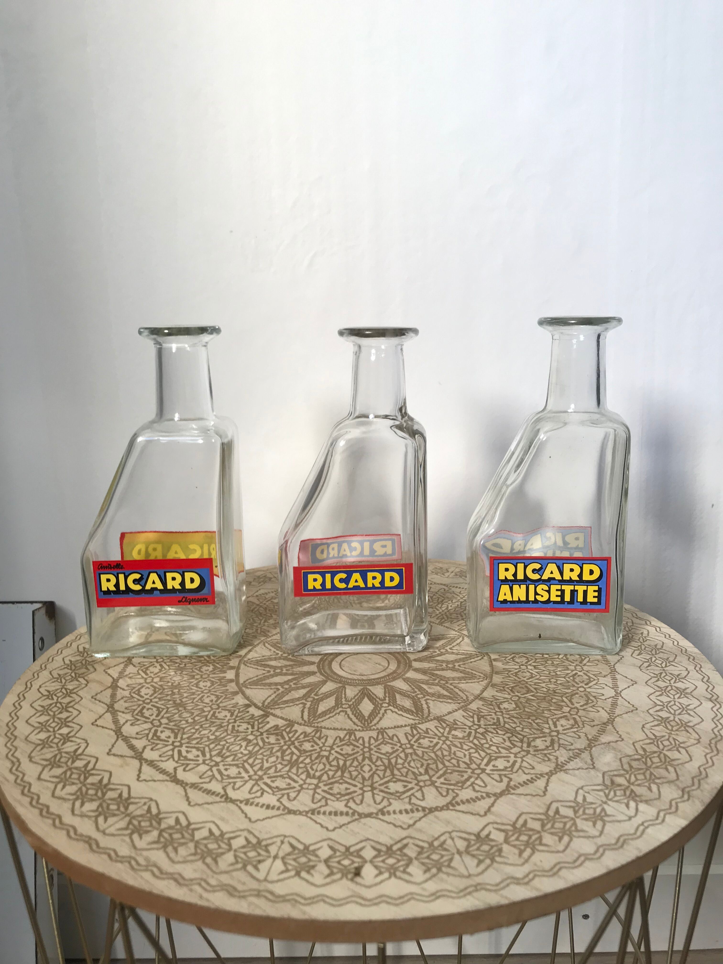 Set of 3 decanters ricard 50cl