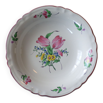 Plat creux Lunéville KG Réverbère Tulipes Ø32cm