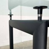 Italian model LC6 dining or office table in metal and glass by Le Corbusier, Pierre Jeanneret, Charlotte Perriand for Cassina.