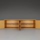 Four-door buffet in rattan and wood, France, 1960s