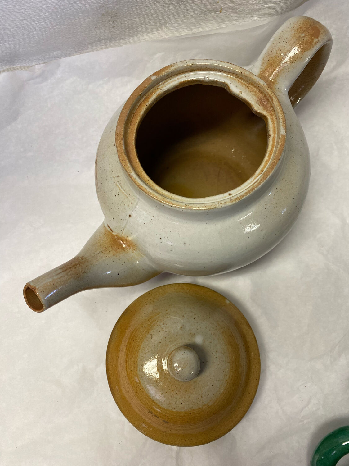 Vintage stoneware teapot