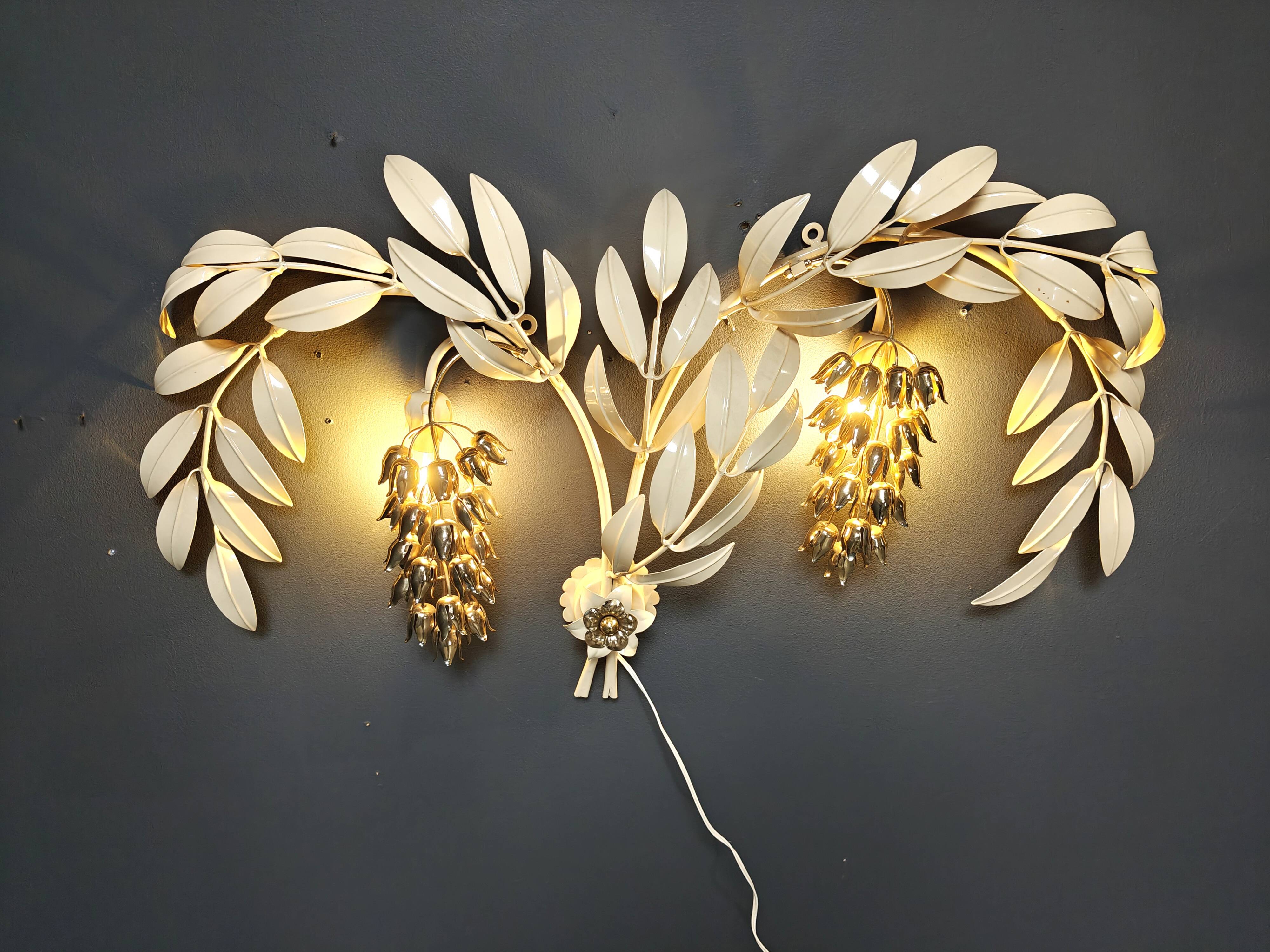 Vintage tulip wall lamp by Hans Kögl , 1970s