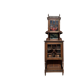 Vitrine en noyer mouluré et sculpté à deux-corps.